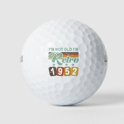 Retro 70th Birthday 1952 Golf Balls