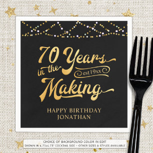 Retro 70th Birthday 70 Years in the Making Lights Napkins