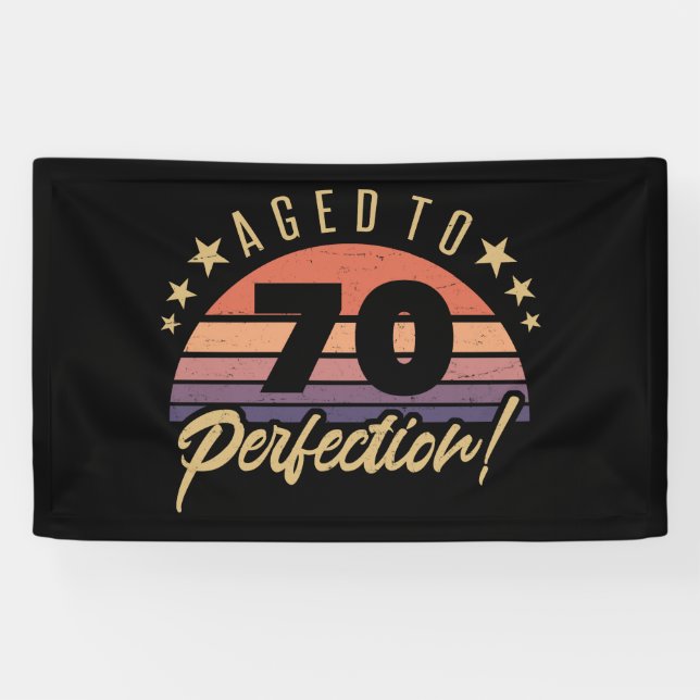 Retro 70th Birthday Humor Banner (Horizontal)