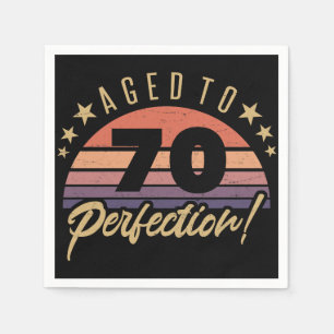 Retro 70th Birthday Humor Napkins