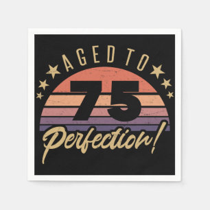 Retro 75th Birthday Humor Napkins