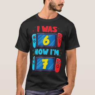 Retro 7th Birthday Boy I Was 6 Now I'm 7 Year Old T-Shirt