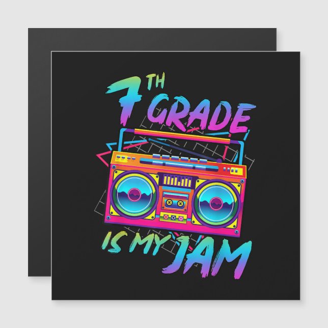 Retro 80s 7th Grade Is My Jam Back To School (Front/Back)