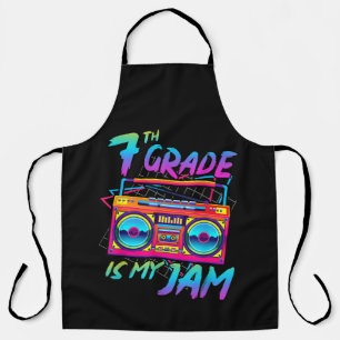 Retro 80s 7th Grade Is My Jam Back To School Apron