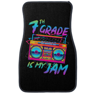 Retro 80s 7th Grade Is My Jam Back To School Car Floor Mat