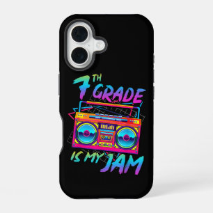 Retro 80s 7th Grade Is My Jam Back To School iPhone 16 Case