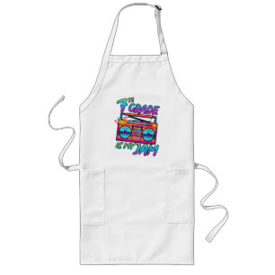 Retro 80s 7th Grade Is My Jam Back To School Long Apron