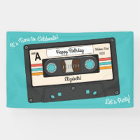 Retro 80's 90's Cassette Tape Music Birthday Party