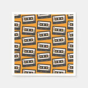 Retro 80's 90's Cassette Tape Music Birthday Party Napkins