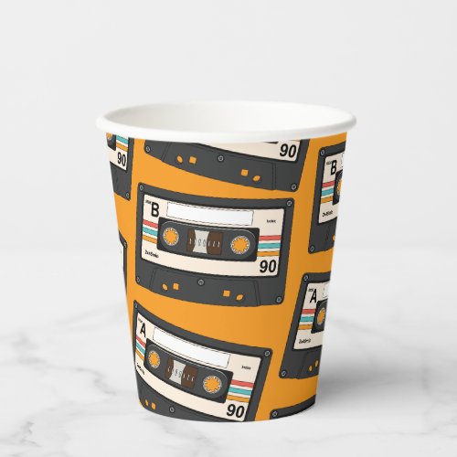 Retro 80s 90s Cassette Tape Music Birthday Party Paper Cups