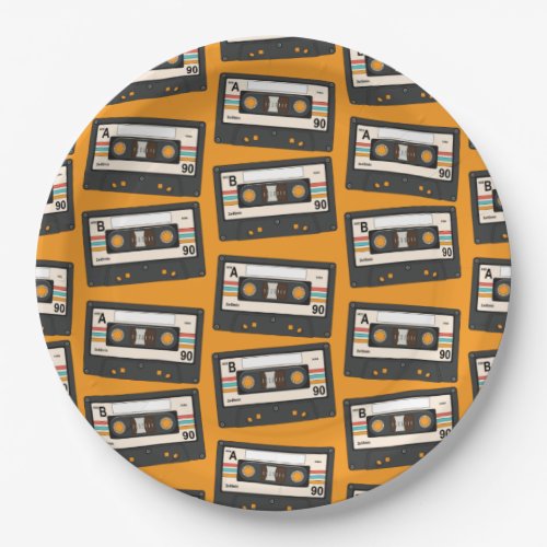 Retro 80s 90s Cassette Tape Music Birthday Party Paper Plates