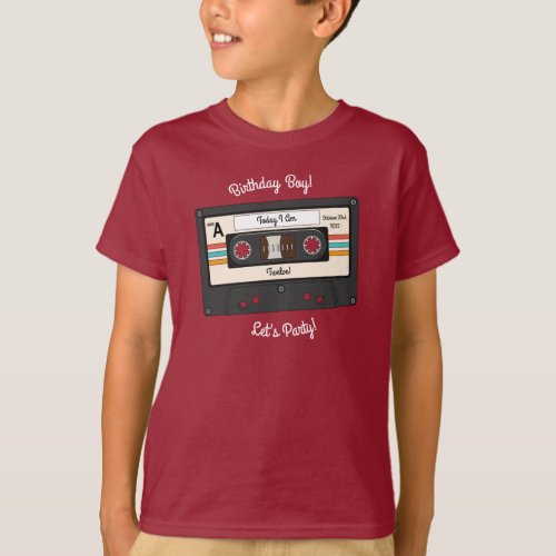 Retro 80s 90s Cassette Tape Music Birthday Party T_Shirt