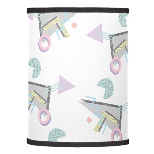 Retro 80s 90s Geometric Print Lamp Shade (Left)