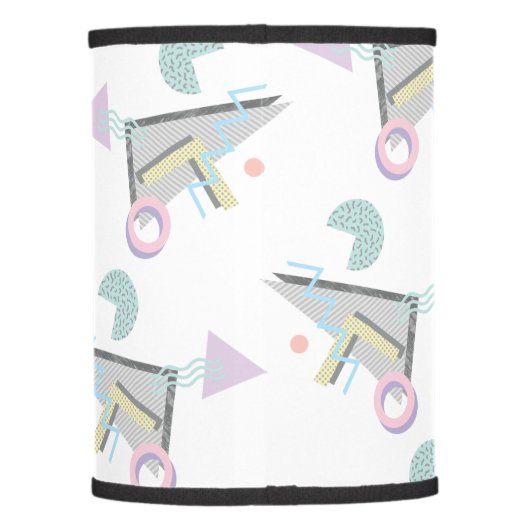 Retro 80s 90s Geometric Print Lamp Shade (Back)