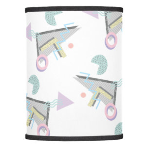 Retro 80s 90s Geometric Print Lamp Shade
