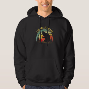 Retro 80s 90s I Do What I Want Cat  Cat Hoodie