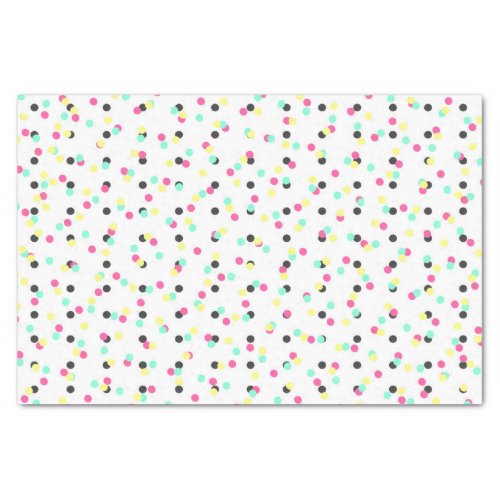 Retro 80s 90s Inspired Colorful Polka Dots Tissue Paper