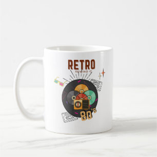 Retro 80s/90s Music CD Cover Design Coffee Mug
