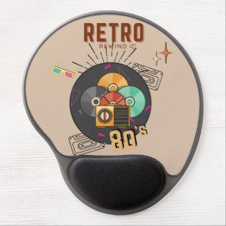 Retro 80s/90s Music CD Cover Design Gel Mouse Pad