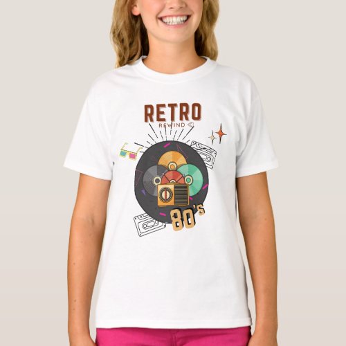 Retro 80s90s Music CD Cover Design T_Shirt