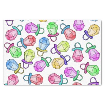 Retro 80's 90's Neon Colorful Ring Candy Pop Tissue Paper by BlackStrawberry_Co at Zazzle
