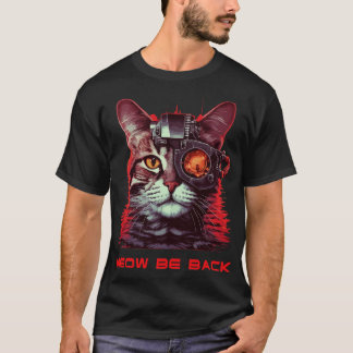 Retro 80s 90s Robot Cat T-Shirt