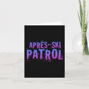 Retro 80s Apres Ski Patrol Vintage Card