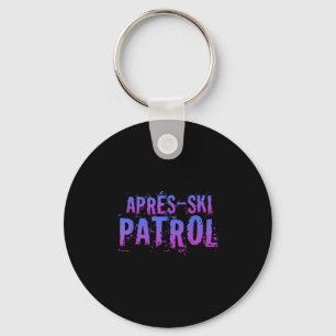 Retro 80s Apres Ski Patrol Vintage Keychain
