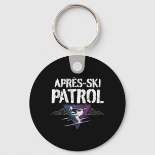 Retro 80s Apres Ski Patrol Vintage Keychain