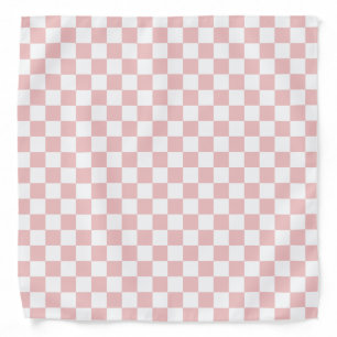 Retro 80s Baby Pink Checkerboard Bandana