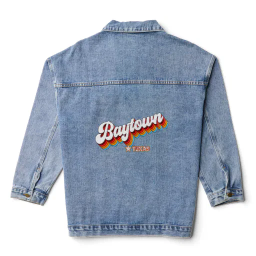 Retro 80s Baytown Texas Tx  Denim Jacket