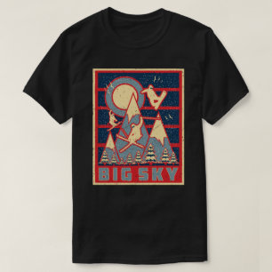 Retro 80s Big Sky Ski Adventure T-Shirt