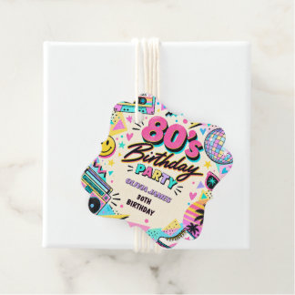 Retro 80s Birthday Favor Tags