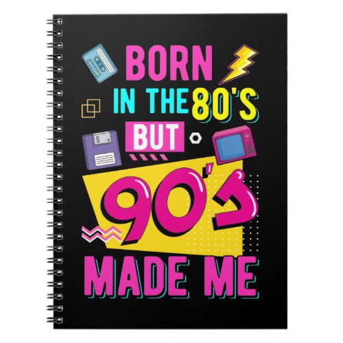 Retro  80s Born Music Party Disco 90s Notebook