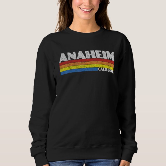 Retro 80s California CA Souvenir Anaheim   Sweatshirt (Front)