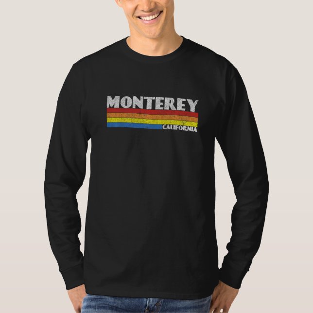 Retro 80s California CA Souvenir Monterey   T-Shirt (Front)