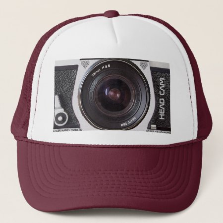 Retro 80s Camera Head Cam Effect On A Hat