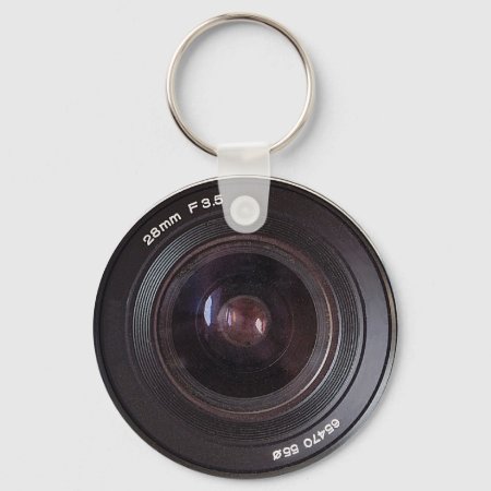 Retro 80s Camera Lens On A Keyring