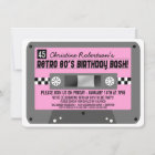 Retro 80's Cassette Tape Party Invitations