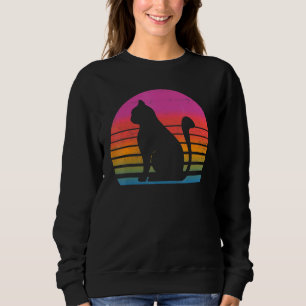Retro 80s Cat Sweatshirt