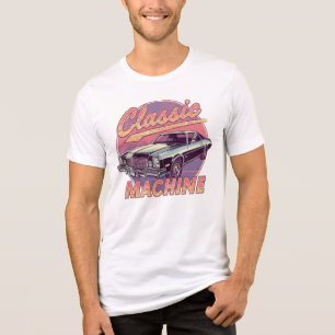 Retro 80s "Classic Machine" Vintage Car Tri-Blend Shirt