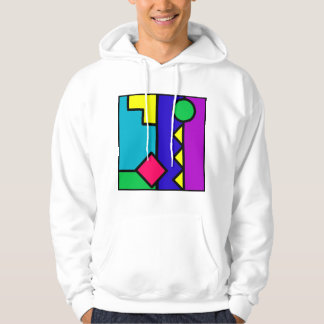 Retro 80s Color Block Hoodie