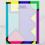 Retro 80s Color Block Letterhead