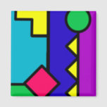 Retro 80s Color Block Magnet