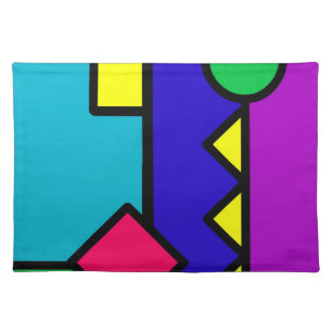 Retro 80s Color Block Placemat