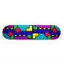 Retro 80s Color Block Skateboard Deck