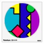 Retro 80s Color Block Wall Decal