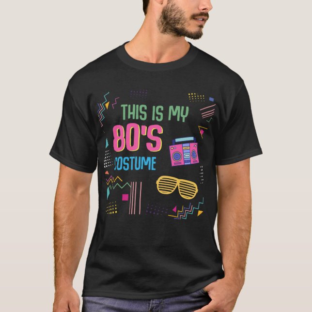 Retro 80s Costume Roller Skating Disco 1980s T-Shirt (Front)