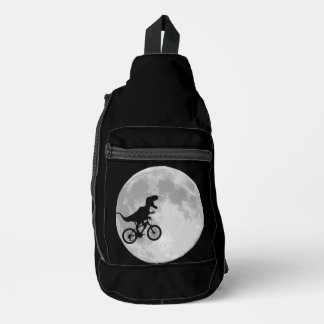 Retro 80s Dinosaur bike and Moon Sling Bag