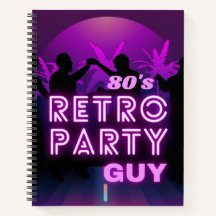 Retro 80s Disco Dance Party Neon Purple Funky 